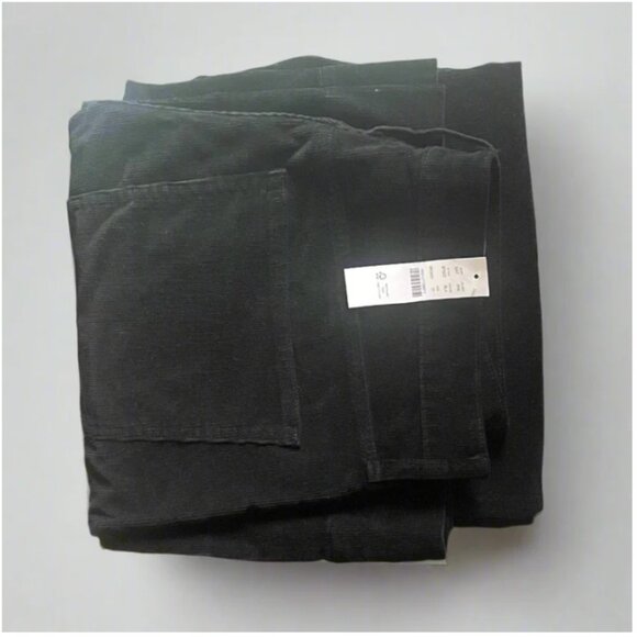 J Crew Wide Leg Corduroy Pants Black High Rise Stretch Size 31 - Picture 4 of 9